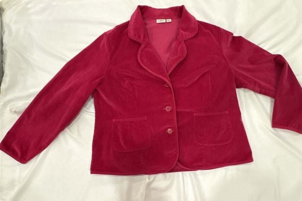 Cato Woman Deep Pink Corduroy Blazer Jacket Size 18/20W